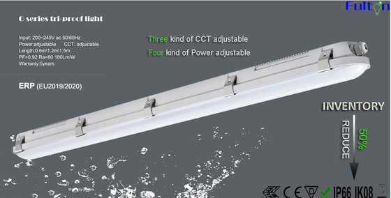 1800mm LED Tri Proof Light CCT Switchable 110-120 Lm/W Flicker Free tri proof lamp